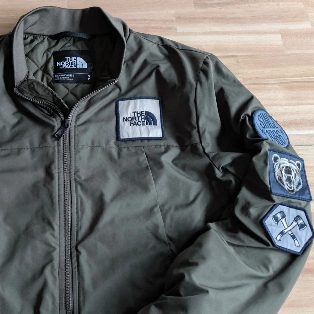 The North‎ Face Men's Vintage Rare Jester Bomber Jacket Olive Green Patch Small